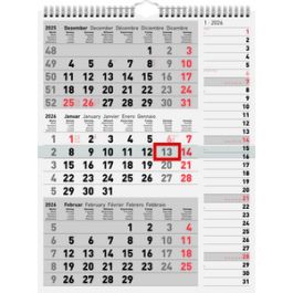 rido idé Calendrier mural 3 mois "Kombi Planer 3", 2026