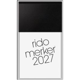rido idé Tischkalender "Merker Miradur", 2027, schwarz