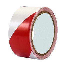 rillprint Bande de marquage au sol, 50 mm x 33 m,rouge/blanc