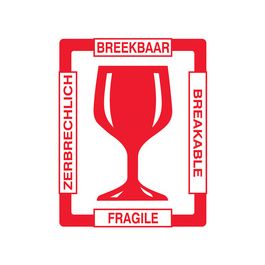rillprint Étiquette d'avertissement "BREAKABLE"