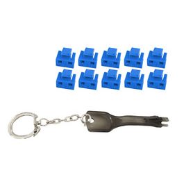 shiverpeaks Bloqueur de port RJ45 avec clé, bleu