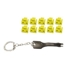 shiverpeaks Bloqueur de port RJ45 avec clé, jaune