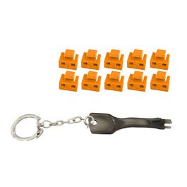 shiverpeaks Bloqueur de port RJ45 avec clé, orange