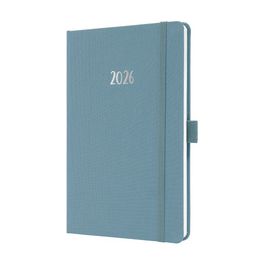 sigel Agenda de poche Jolie Feel 2026, textile, A5, bleu