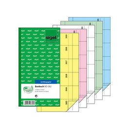 sigel Bloc de bons "Carnet de bons", 105 x 200 mm, assorti