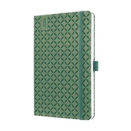 sigel Buchkalender Jolie Flair 2026, Kunstleder, A5, grün