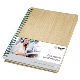 sigel Cahier à spirale Edition Conceptum Nature, A5, bambou