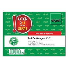 sigel Formularbuch "Quittung", 2 + 1 Aktion