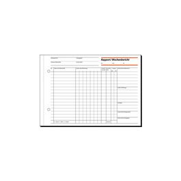 sigel Formularbuch "Rapport/Wochenbericht", A5 quer, SD