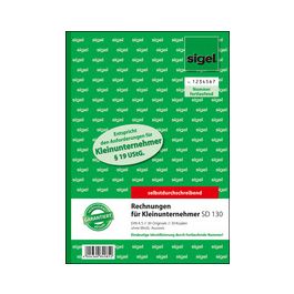sigel Formularbuch "Rechnungen" für Kleinunternehmer