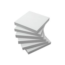 sigel Bloc-notes adhésif, 75 x 75 mm, uni, blanc