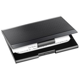 sigel Étui pour cartes de visite, métal, noir mat