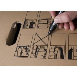 smartboxpro Carton de déménagement "CARGO-BOX X", marron x10