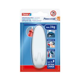 tesa Crochet Powerstrips EXTRA LARGE ovale, blanc