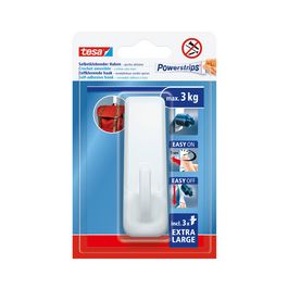 tesa Crochet Powerstrips EXTRA LARGE rectangulaire, blanc