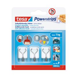 tesa Crochet Powerstrips WIRED HOOK SMALL, blanc