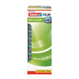 tesa Film Ruban adhésif Eco & Clear pack éco, 19 mm x 33 m