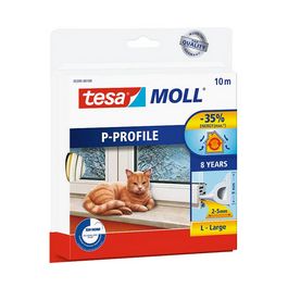 tesa Moll CLASSIC Calfeutrage caoutchouc Profil P, blanc