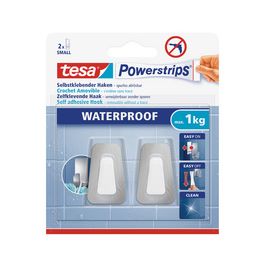 tesa Powerstrips Crochet WATERPROOF Small, métal/plastique