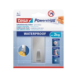 tesa Powerstrips Crochet ZOOM WATERPROOF Large, métal