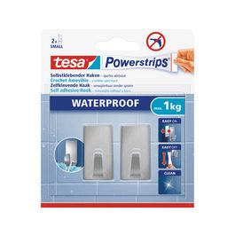 tesa Powerstrips Crochet ZOOM WATERPROOF Small, métal