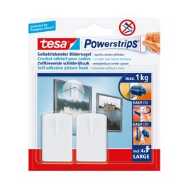 tesa Powerstrips Crochet adhésif pour cadre, blanc