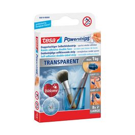 tesa Powerstrips TRANSPARENT, fixation: max. 1,0 kg