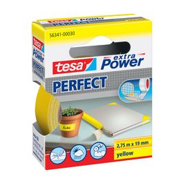 tesa Ruban adhésif toilé, 19 mm x 2,75 m, jaune