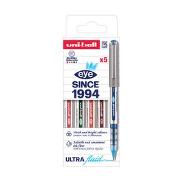 uni-ball Stylo roller eye fine UB157E PF, étui de 5, assorti