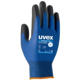 uvex Gants de travail phynomic wet, T. 09, bleu/anthracite x10