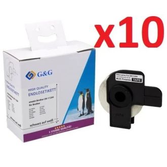 Ruban cassette compatible Brother DK-11204 - Pack de 10 400 étiquettes