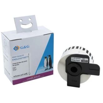 Étiquettes compatibles Brother DK22225 - blanche