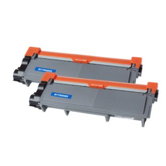 Toner compatible Brother TN2320TWIN - noir - pack de 2