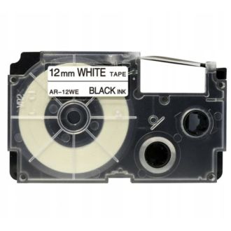 Ruban compatible Casio XR12WE1 - noir, blanc