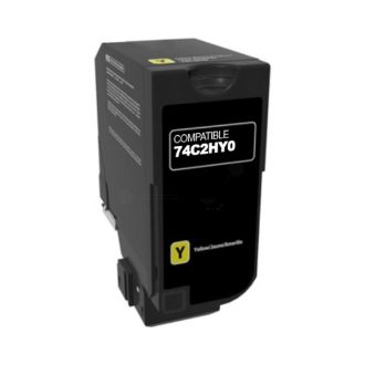Toner compatible Lexmark 74C2HY0 - jaune