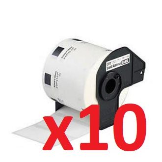 Ruban cassette compatible Brother DK-11201 - Pack de 10 (400 étiquettes)