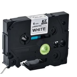 Ruban cassette compatible Brother TZE211 - noir, blanc