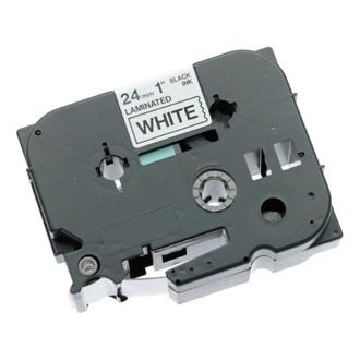 Ruban cassette compatible Brother TZE251 - noir, blanc