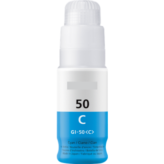 Bouteille d'encre compatible Canon 3403C001 / GI-50 C - cyan