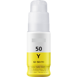 Bouteille d'encre compatible Canon 3405C001 / GI-50 Y - jaune