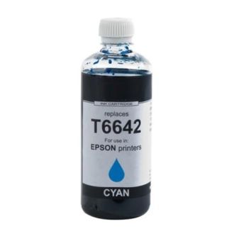 Bouteille d'encre compatible Epson C13T664240 / 664 - cyan