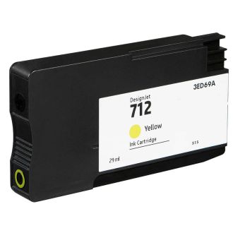 Cartouche compatible HP 3ED69A / 712 - jaune