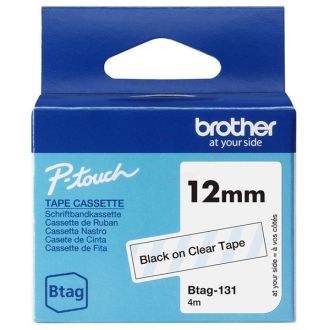 Ruban cassette d'origine Brother BTAG131 - noir, transparent