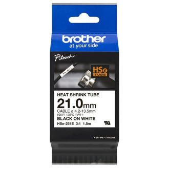 Ruban de marquage d'origine Brother HSE251E - noir, blanc