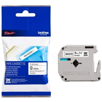 Ruban cassette d'origine Brother MK221BZ - noir, blanc