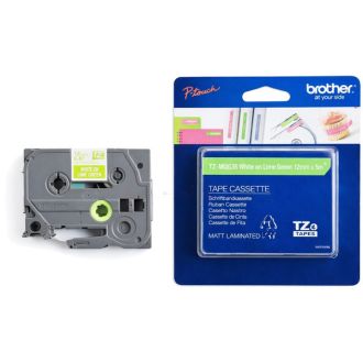 Ruban cassette d'origine Brother TZEMQG35 - vert, blanc