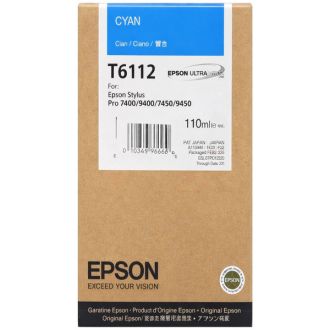 Cartouche d'origine Epson C13T611200 / T6112 - cyan