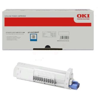 Toner d'origine OKI 44318607 - cyan