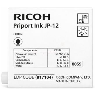 Cartouche d'origine Ricoh 817104 / JP 12 - noire