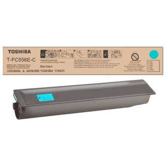 Toner d'origine Toshiba 6AK00000350 / T-FC 556 E-C - cyan